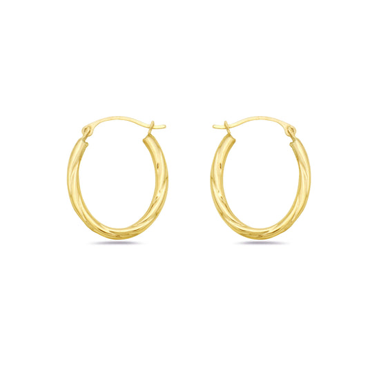 Sophia 14K Oval Hoop Earrings