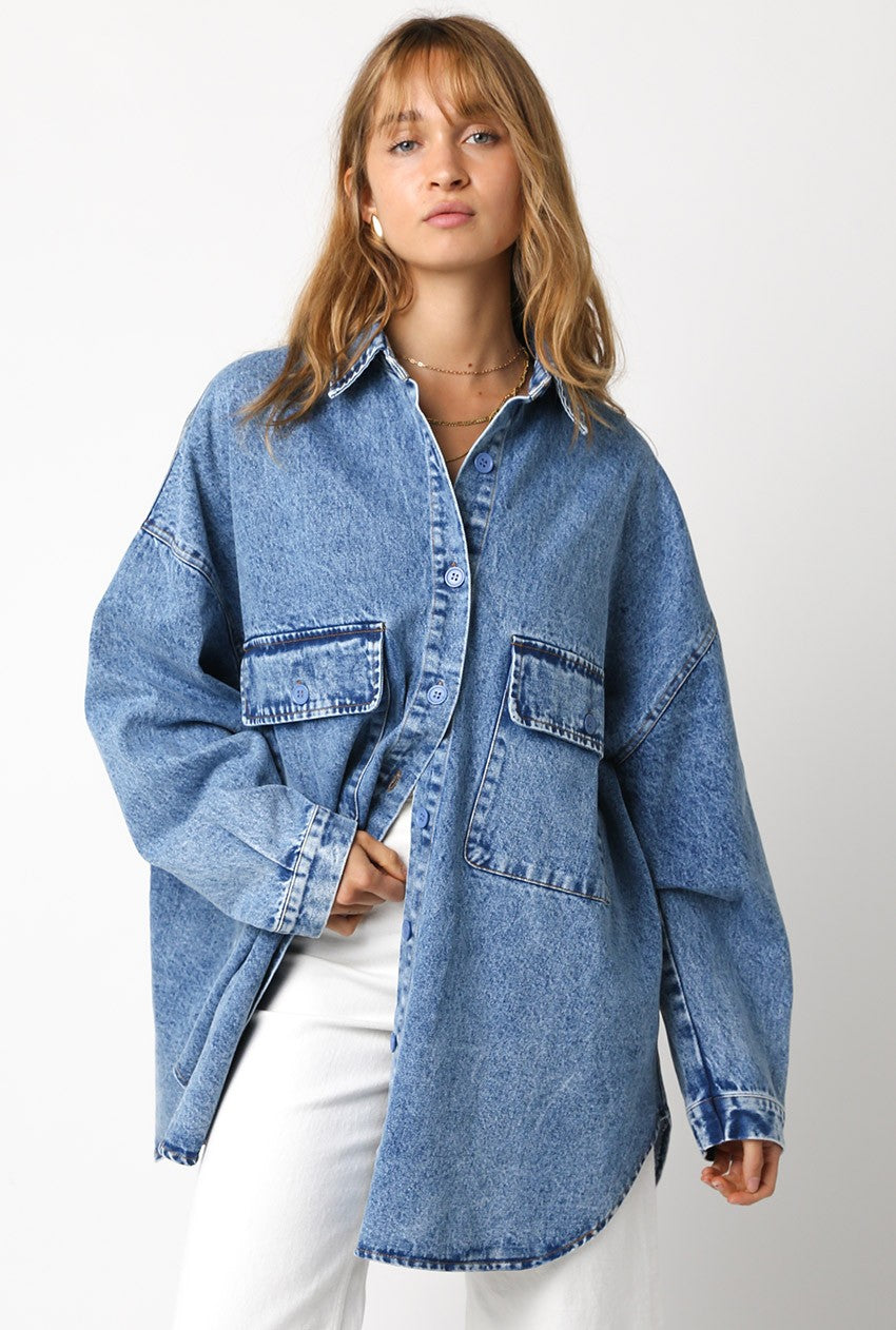 FINLEY OVERSIZED DENIM SHIRT