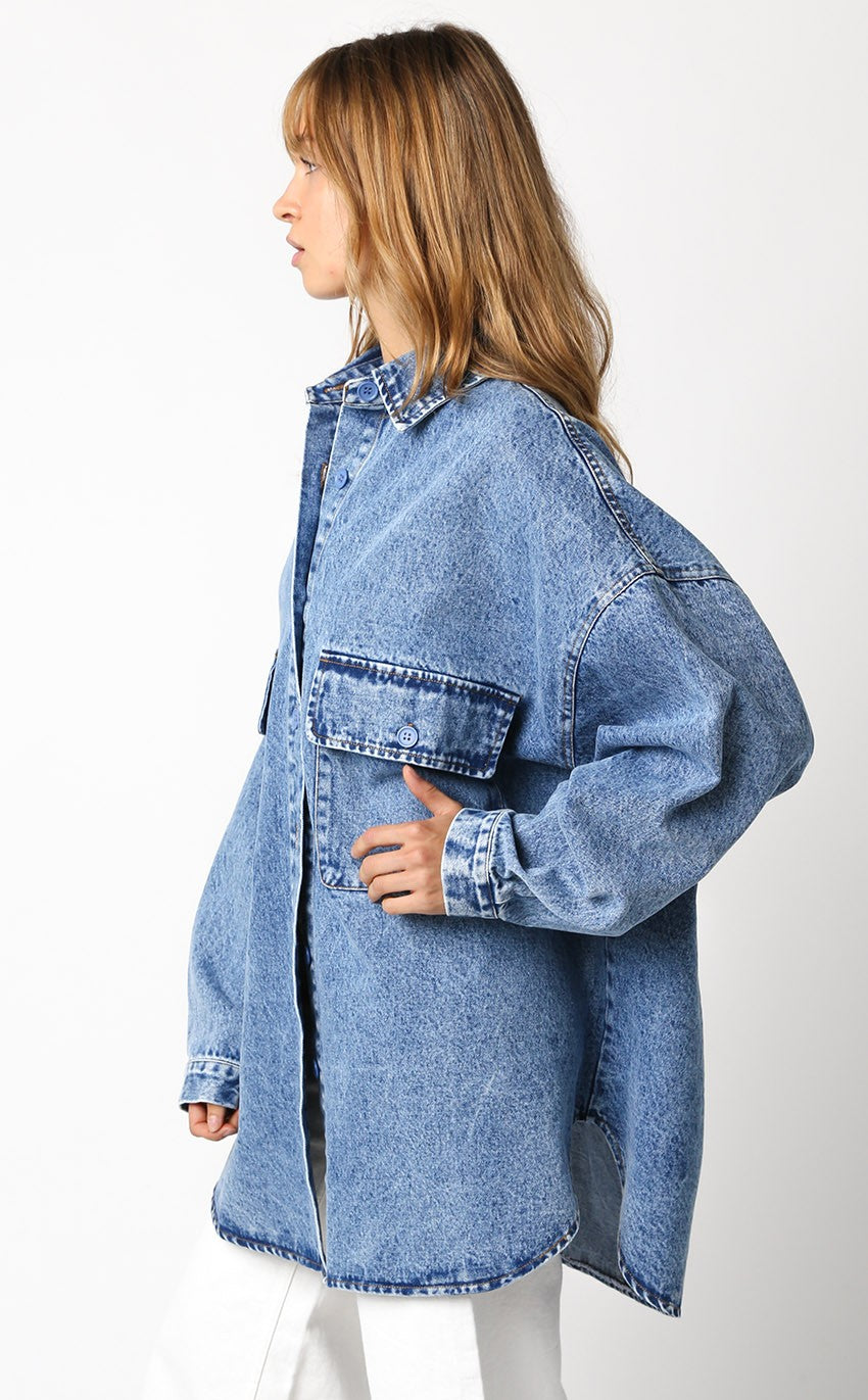 FINLEY OVERSIZED DENIM SHIRT