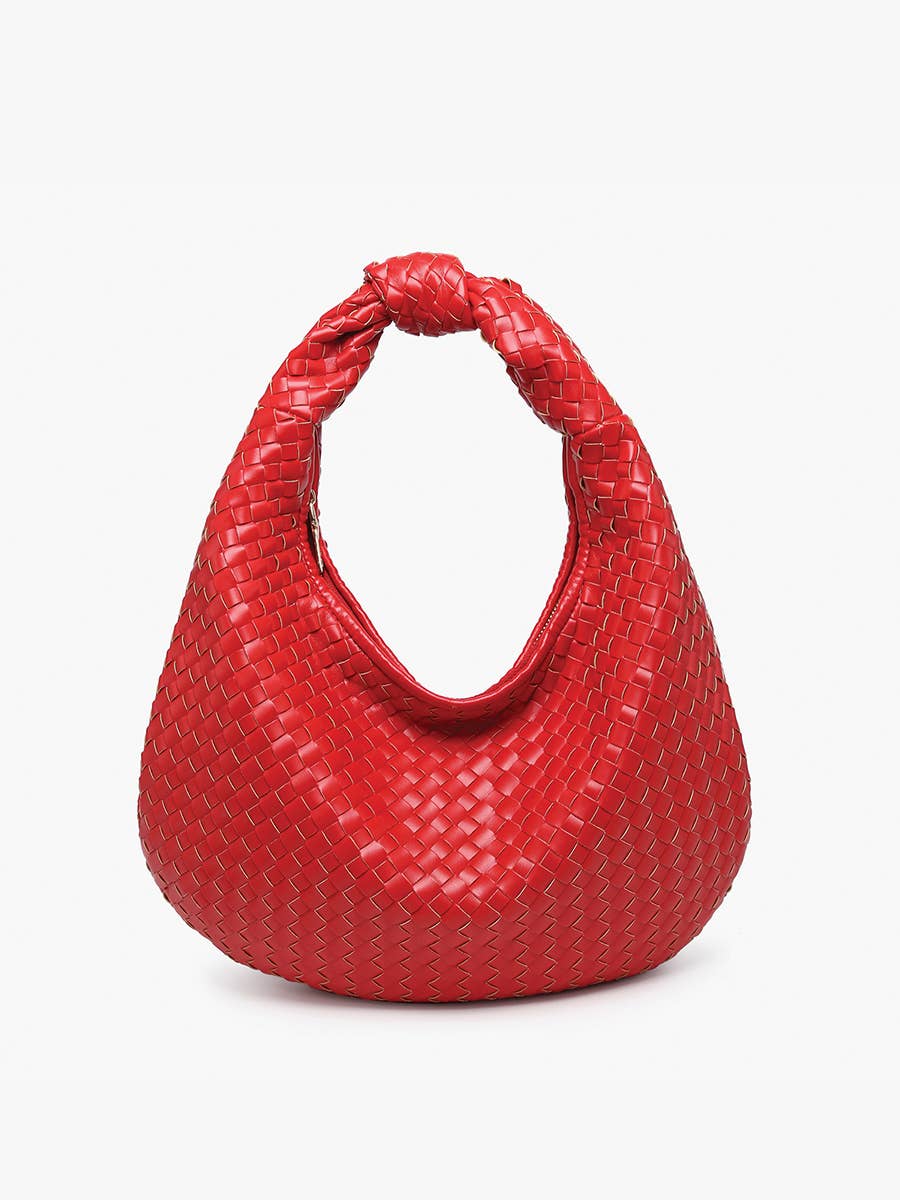 Valentina Woven Hobo w/ Knotted Handle