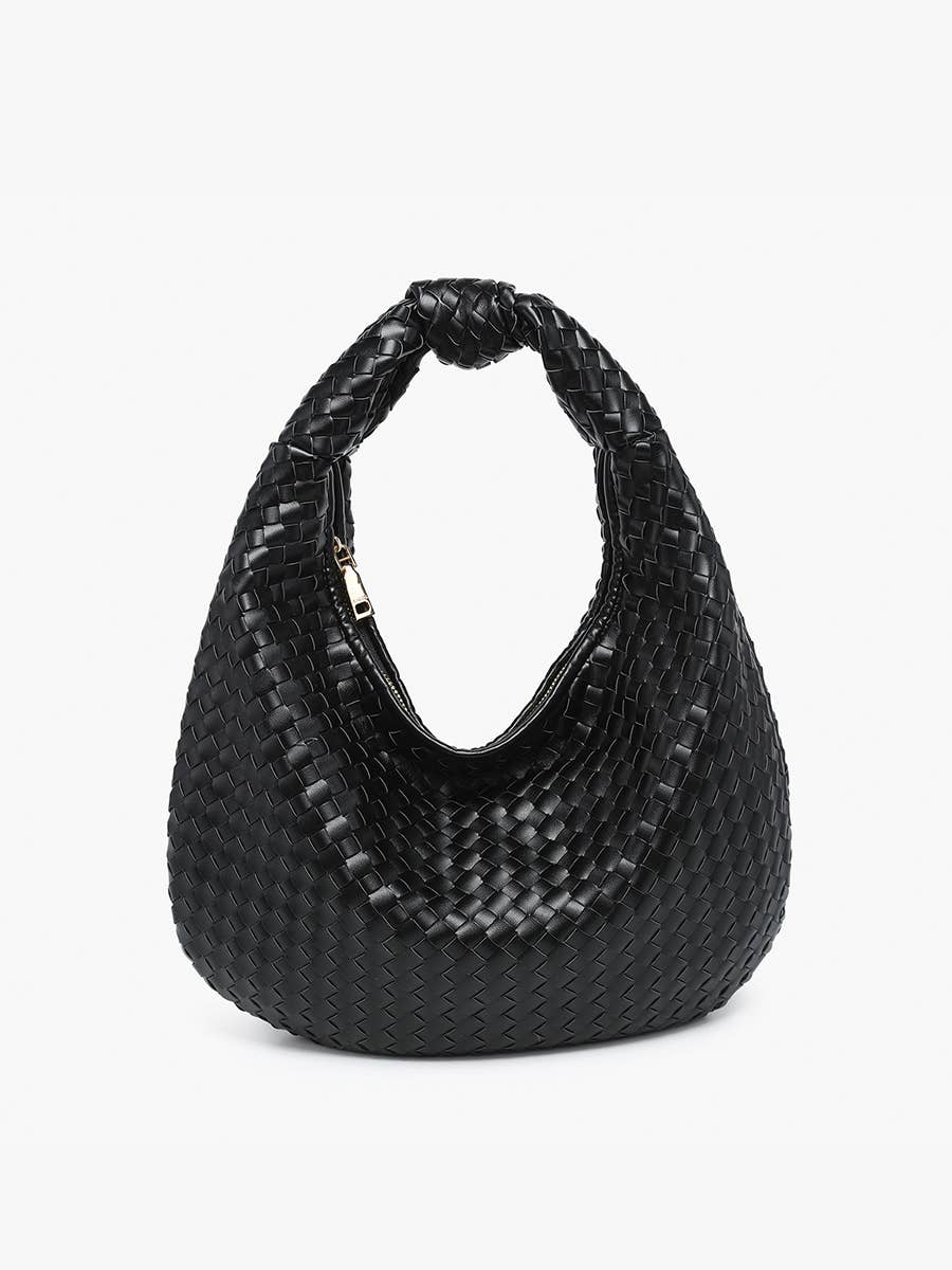 Valentina Woven Hobo w/ Knotted Handle