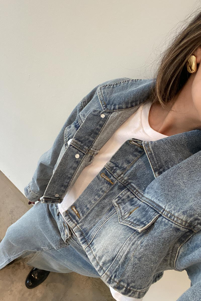 NASHVILLE DENIM CROP JACKET